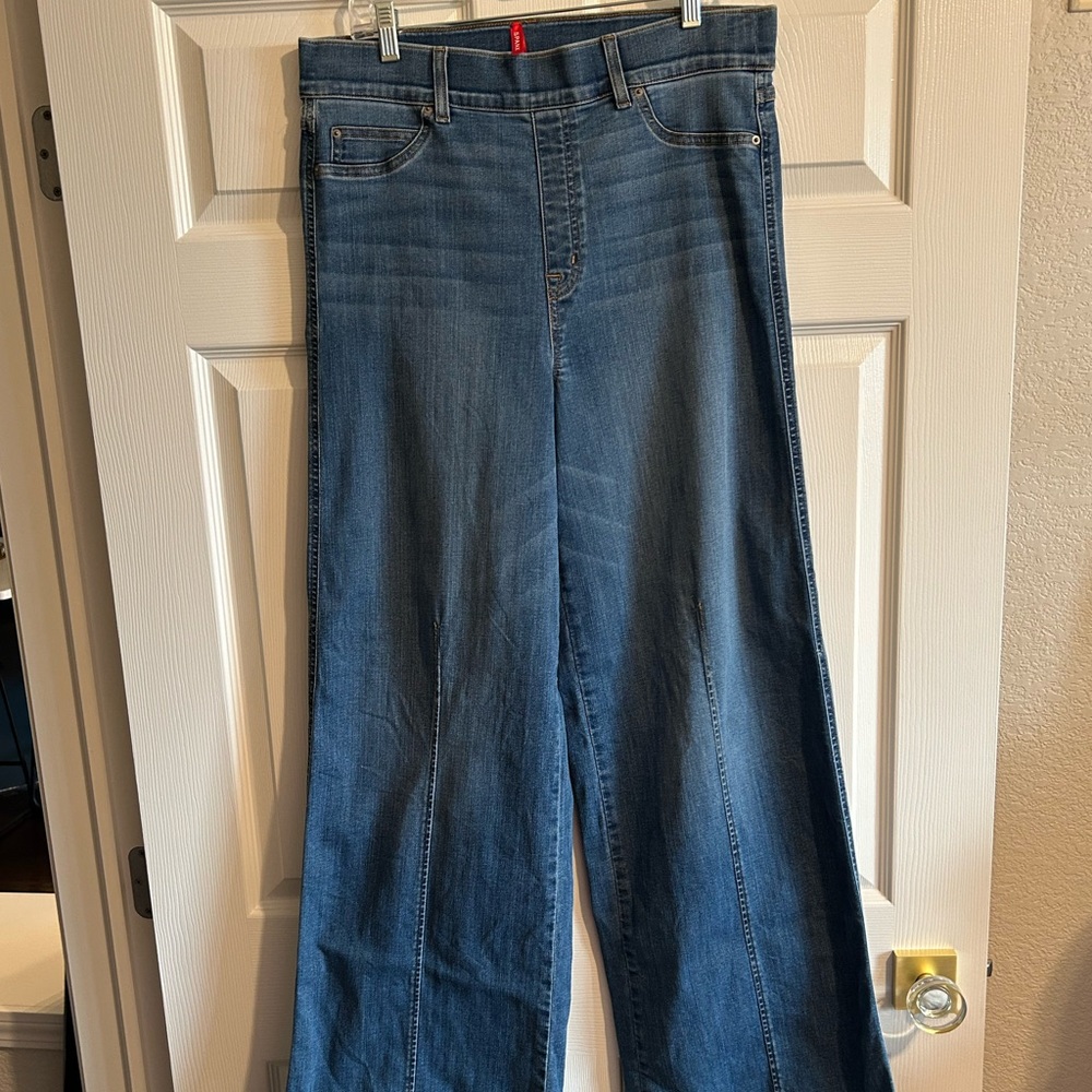 Spank wide leg pull in trouser